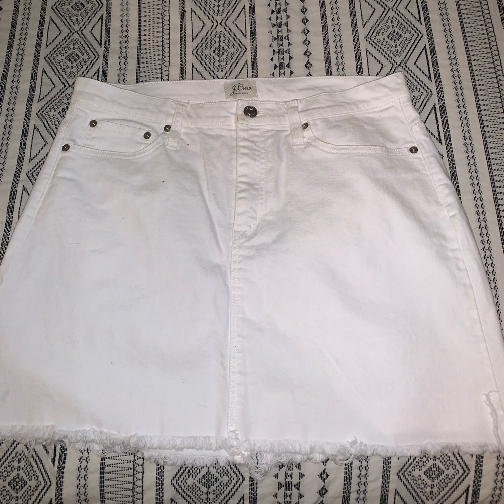 J Crew White Denim Skirt!